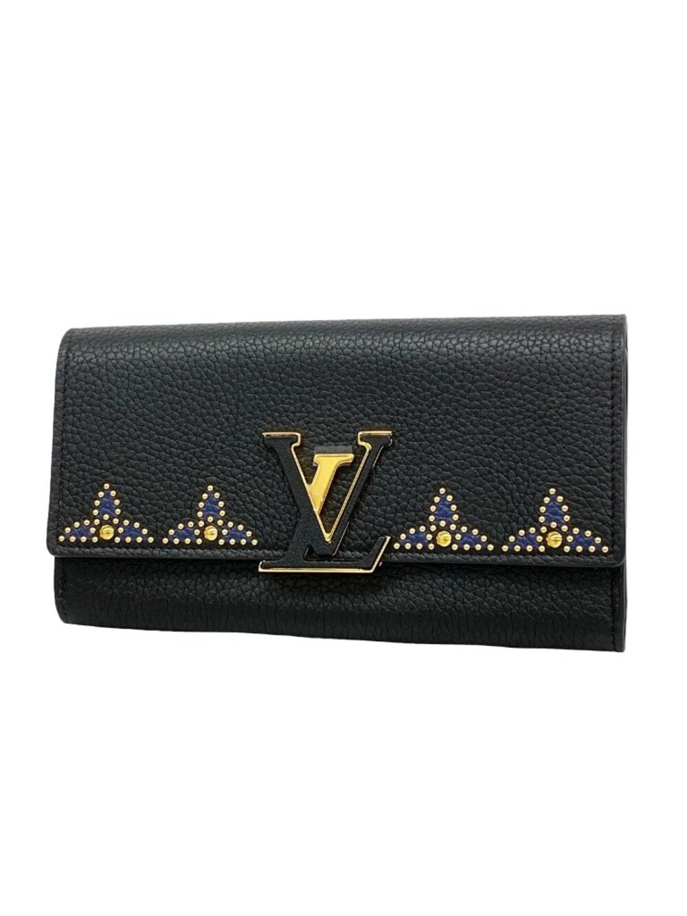 Louis Vuitton Wallet Taurillon Portefeuille Capucines Black